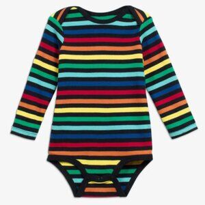 Primary Babysuit in Rainbow Stripe (0-3 M)
